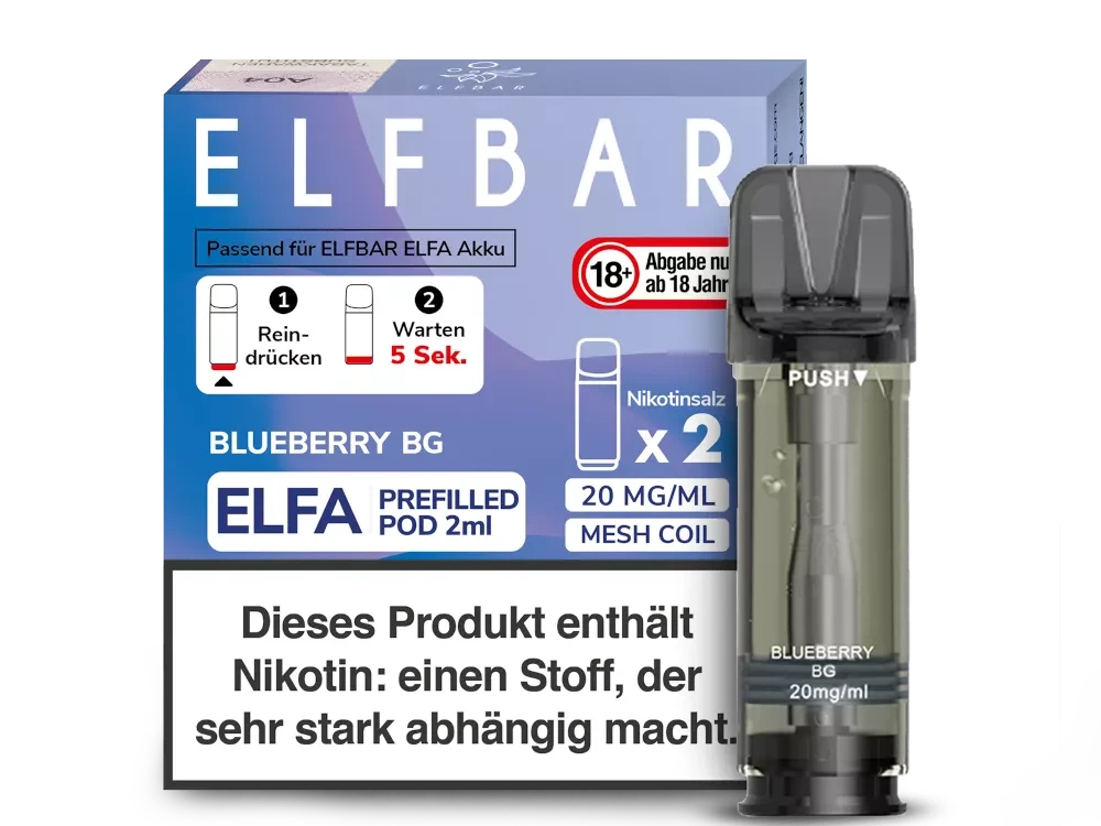 ELFBAR ELFA Pod 2er Pack 20mg/ml - verschiedene Sorten Elfbar